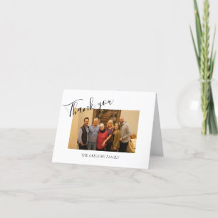 Memorial Thank you Classic Black and White  Card