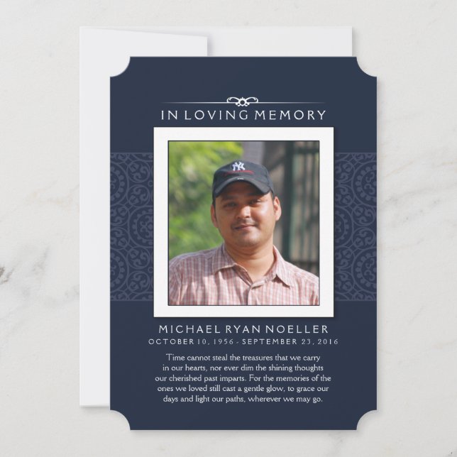 Memorial Thank You Deep Blue Photo (Front)