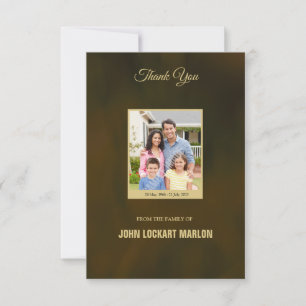 Memorial Thank You Photo Card