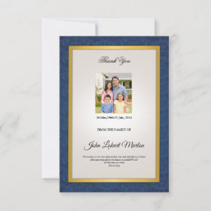Memorial Thank You Photo Card