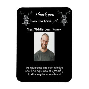 Memorial Thank you Photo Motorcycle Biker  Magnet
