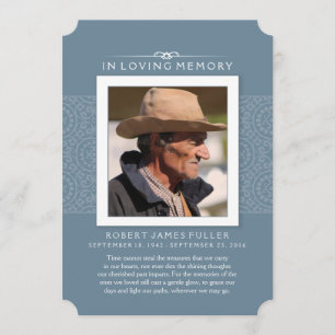 Memorial Thank You Royal Blue Photo PERHAPS POEM Card