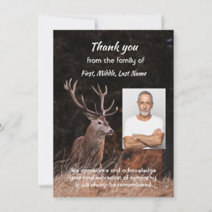 Memorial Thank You Stag Deer Hunter Outdoors Card