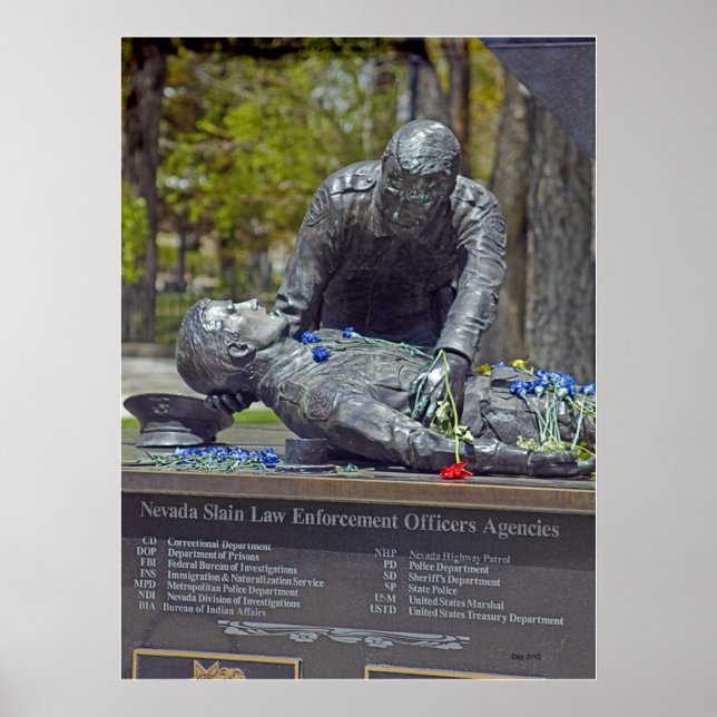 Memorial to Slain Peace Officers Poster (Front)