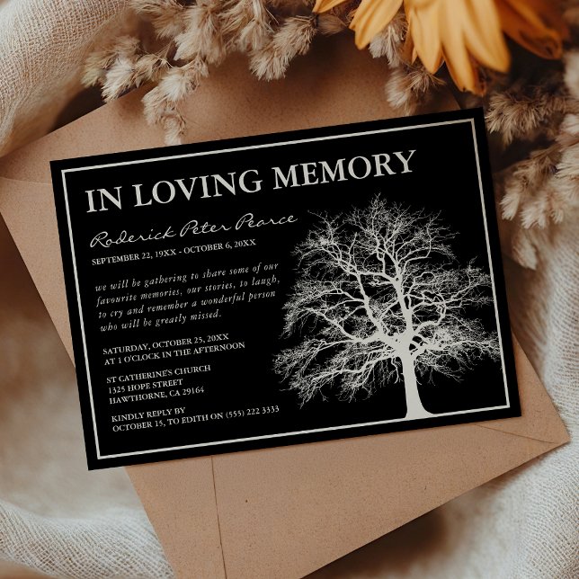 Memorial Tree | Funeral In Loving Memory Invitation (Creator Uploaded)