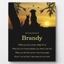 Memorial Tribute Dog Cat Pet with Spiritual Poem