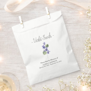 Memorial Violet Seed Funeral  Favour Bag