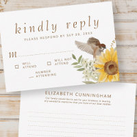 Memorial Watercolor Sunflowers Kindly Reply