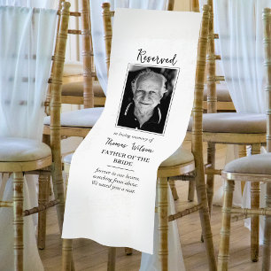 Memorial Wedding Sign Reserved Photo Chair Cover Short Table Runner