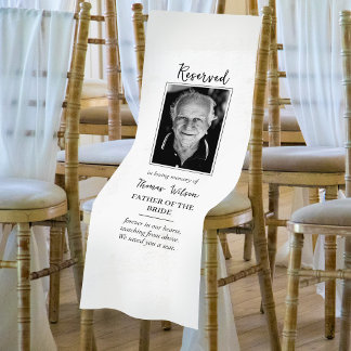 Memorial Wedding Sign Reserved Photo Chair Cover Short Table Runner