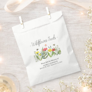 Memorial Wildflower Seed Funeral Favour Bag