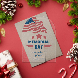 #MemorialDayRemember&HonorAcrylicInvitation Acrylic Invitations