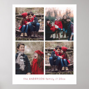 Memories 4 Photo Grid Poster