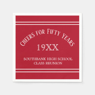 Memories! 50th Class Reunion party Napkin