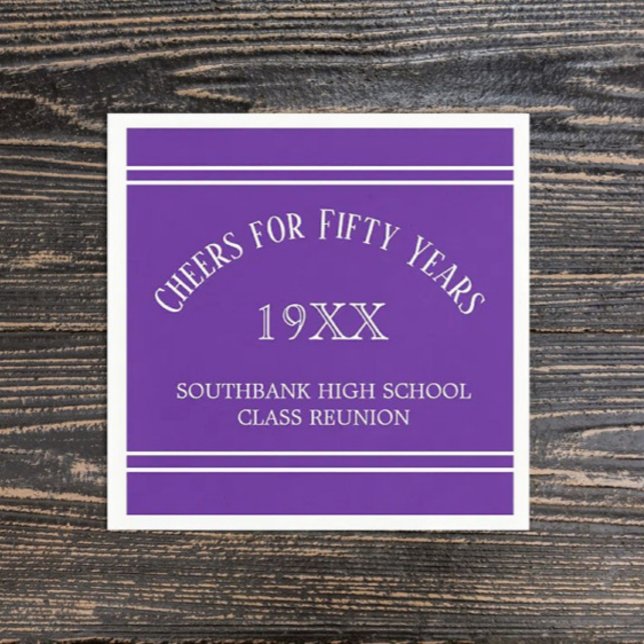 Memories! 50th Class Reunion party  Napkins (Creator Uploaded)