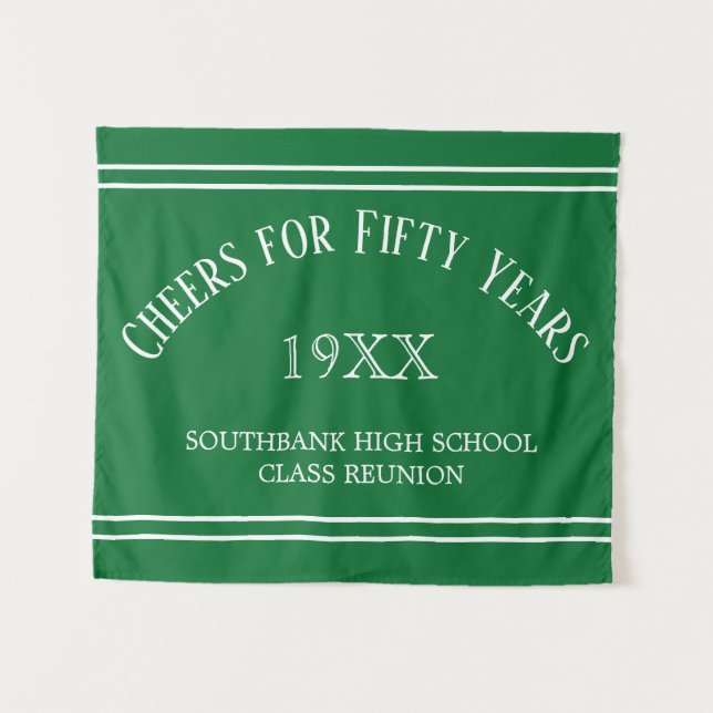 Memories! 50th Class Reunion wall   Tapestry (Front (Horizontal))