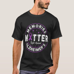 Memories Alzheimers Awareness Matter Purple Ribbon T-Shirt