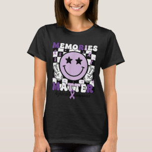 Memories alzheimer's awareness purple ribbon T-Shirt