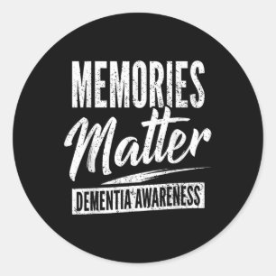 Memories Dementia Awareness Classic Round Sticker