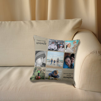 Memories Family Photo Collage Cushion