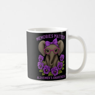 Memories Heimer's Awareness Purple Elephant Flower Coffee Mug