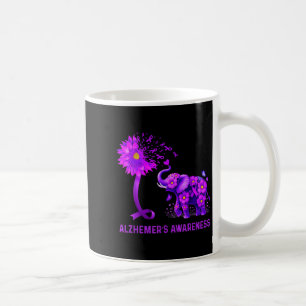 Memories Heimers Awareness Purple Elephant Flower Coffee Mug