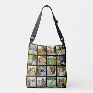 Memories in Motion: Customisable 16 Photo Collage Crossbody Bag