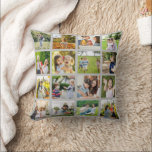 Memories in Motion: Customisable 16 Photo Collage Cushion<br><div class="desc">Celebrate life's special moments with our "Editable 16 Photo Collage" Wall Art. Perfect for commemorating cherished memories from Christmas, birthdays, weddings, anniversaries, graduations, Father's Day, Mother's Day, or any other special occasion, this customisable piece allows you to create a personalised and visually stunning display. Arrange and edit your photos to...</div>