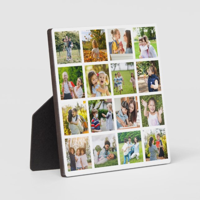 Memories in Motion: Customisable 16 Photo Collage Plaque (Front)