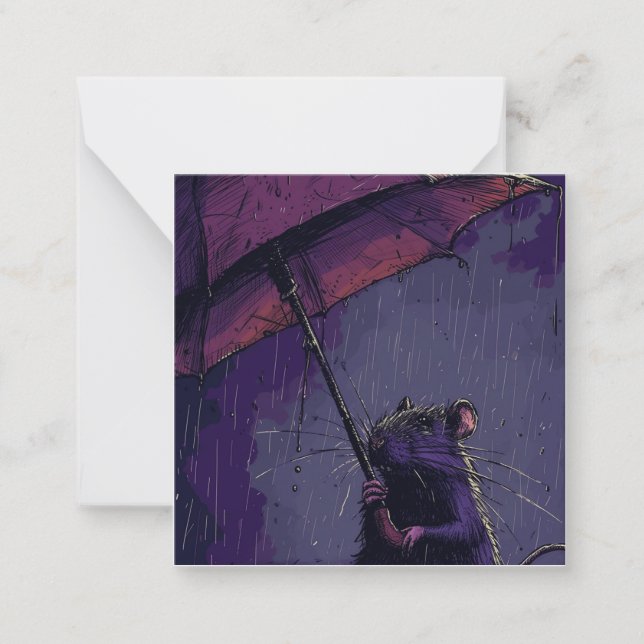 Memories in the Mist: Rat Rainy Day Adventures Card (Front)