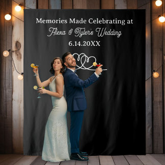 Memories Made at  Wedding Backdrop Photo Prop Tapestry