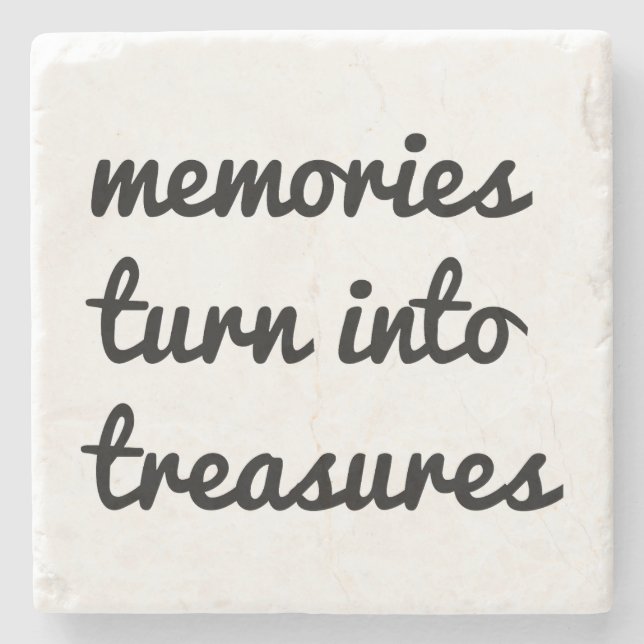 Memories Marble Stone Coaster (Front)