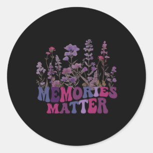 Memories Matter Alzheimer Purple Alzheimer's Awar Classic Round Sticker
