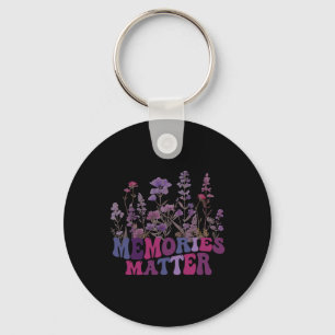 Memories Matter Alzheimer Purple  Alzheimer's Awar Key Ring