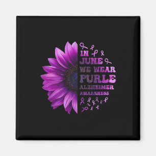 Memories Matter Alzheimer Purple Alzheimer's Awar Magnet