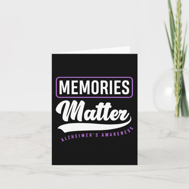 Memories Matter Alzheimer Supporter Alzheimer's Aw Card (Front)