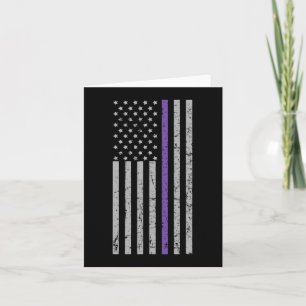 Memories Matter Alzheimer USA Flag Purple Strip Card