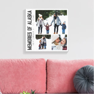 Memories of Alaska Vacation Photo Keepsake Canvas Print