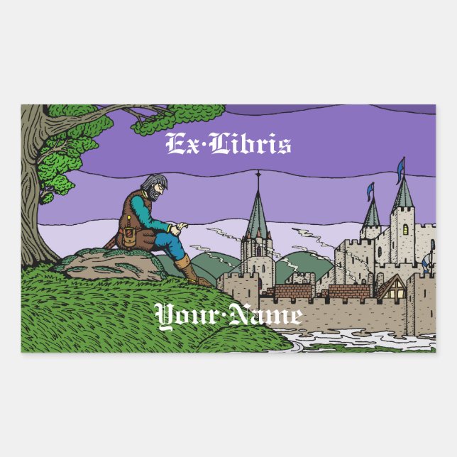 Memories of Camelot Bookplate Rectangular Sticker (Front)