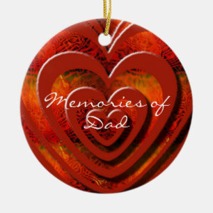 Memories of Dad, Personalise Ceramic Ornament