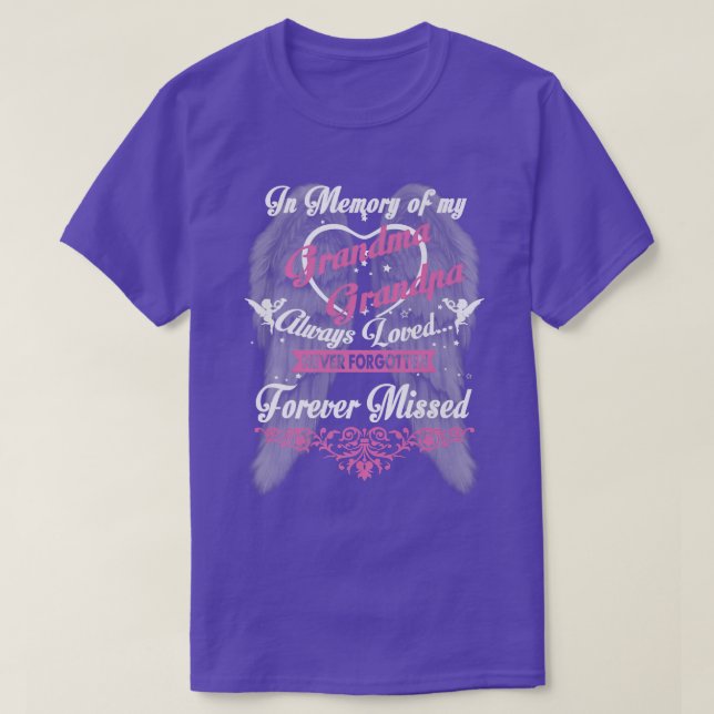 Memories of my Grandma & Grandpa Always Loved Fore T-Shirt (Design Front)