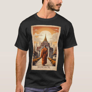Memories Of Siam Vintage Bangkok City Poster T-Shirt