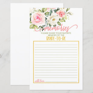 Memories of the Bride - Pink Floral & Gold