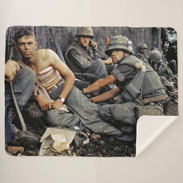 MEMORIES of VIETNAM Sherpa Blanket (Front (Horizontal))
