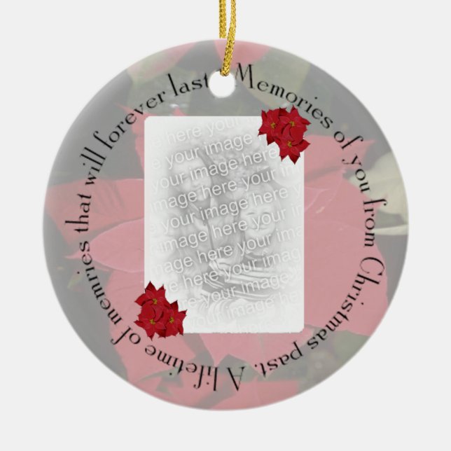 Memories of You, Personalise Ceramic Tree Decoration (Front)