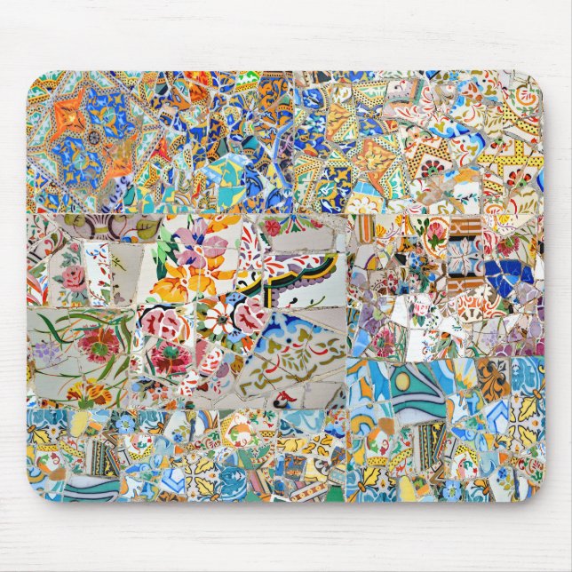 Memories. Park Güell. Great Mosaic. Part 1. Mouse Pad (Front)