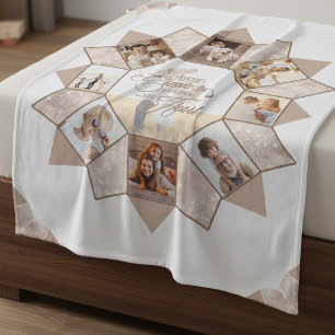 Memories Photo Collage Earth Tones ID1016 Fleece Blanket