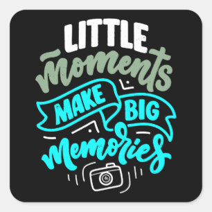 Memories Photography Vacation Travel Photographers Square Sticker