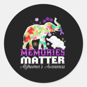Memories Problem Heimer Heimer's Awareness 1 Classic Round Sticker