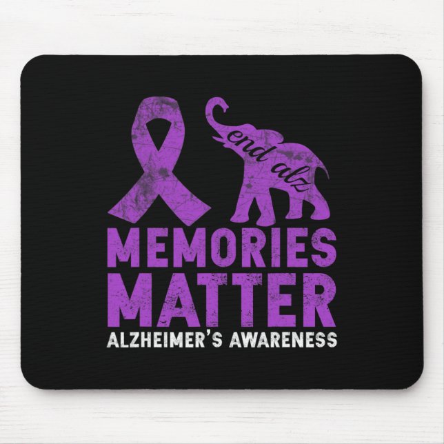 Memories Problem Heimerheimer - Purple Elephant  Mouse Pad (Front)